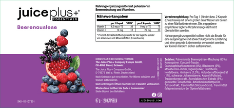 Fruit, groenten en bessenmix capsules