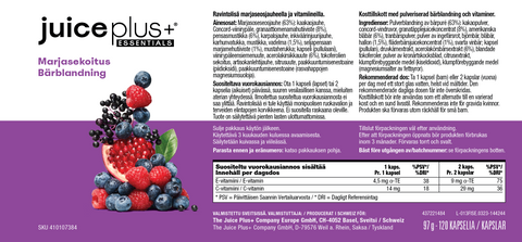 Fruit, groenten en bessenmix capsules