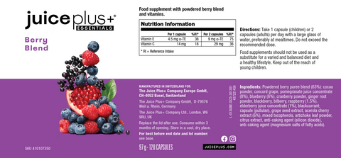 Fruit, groenten en bessenmix capsules