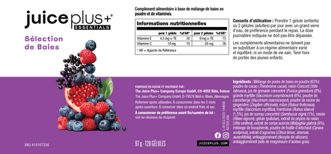 Fruit, groenten en bessenmix capsules