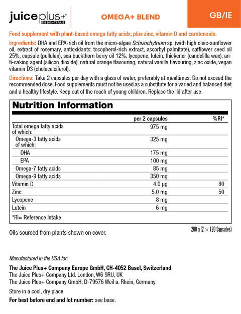Fruit, groenten, bessen & Omega+ Mix Capsules