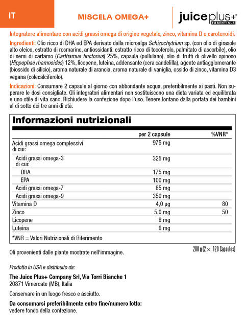 Fruit, groenten, bessen & Omega+ Mix Capsules
