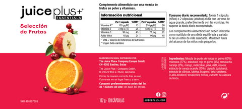 Fruit, groenten en bessenmix capsules