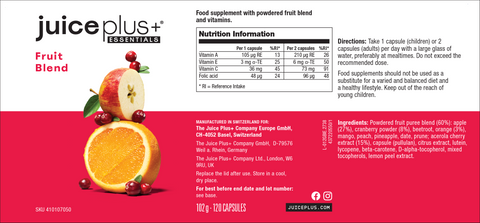 Fruit, groenten en bessenmix capsules