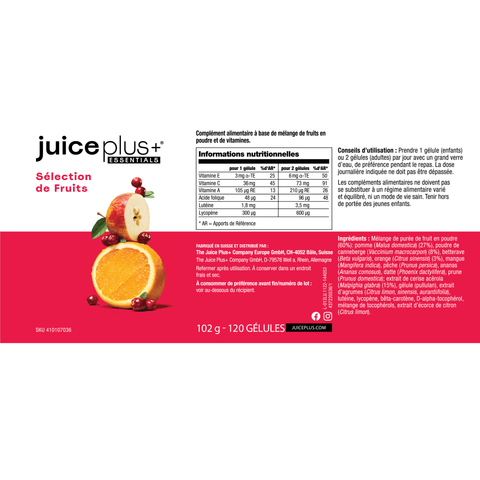 Fruit, groenten en bessenmix capsules