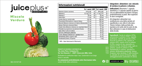 Fruit, groenten en bessenmix capsules