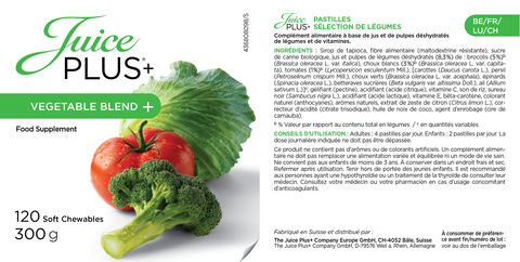 Fruit, groenten en bessen kauwtabletten