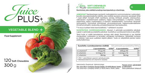 Fruit, groenten en bessen kauwtabletten