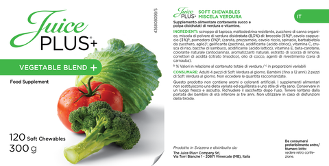 Fruit, groenten en bessen kauwtabletten